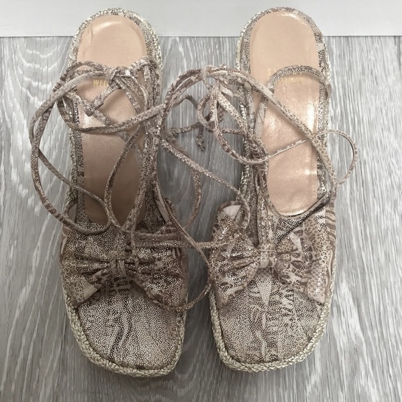 Stuart Weitzman Beige Wedges - Picture 1 of 13